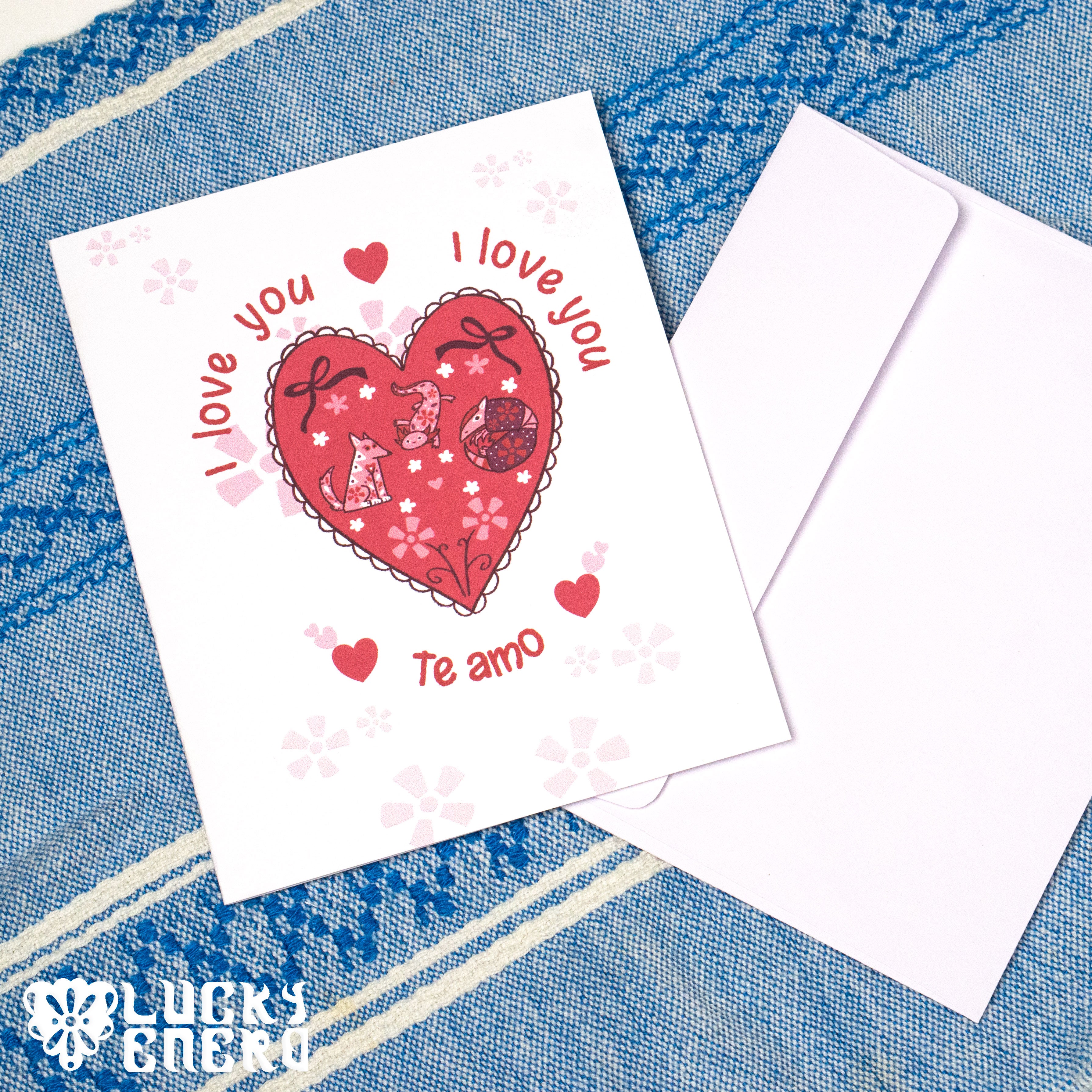 I Love You, Te Amo Greeting Card