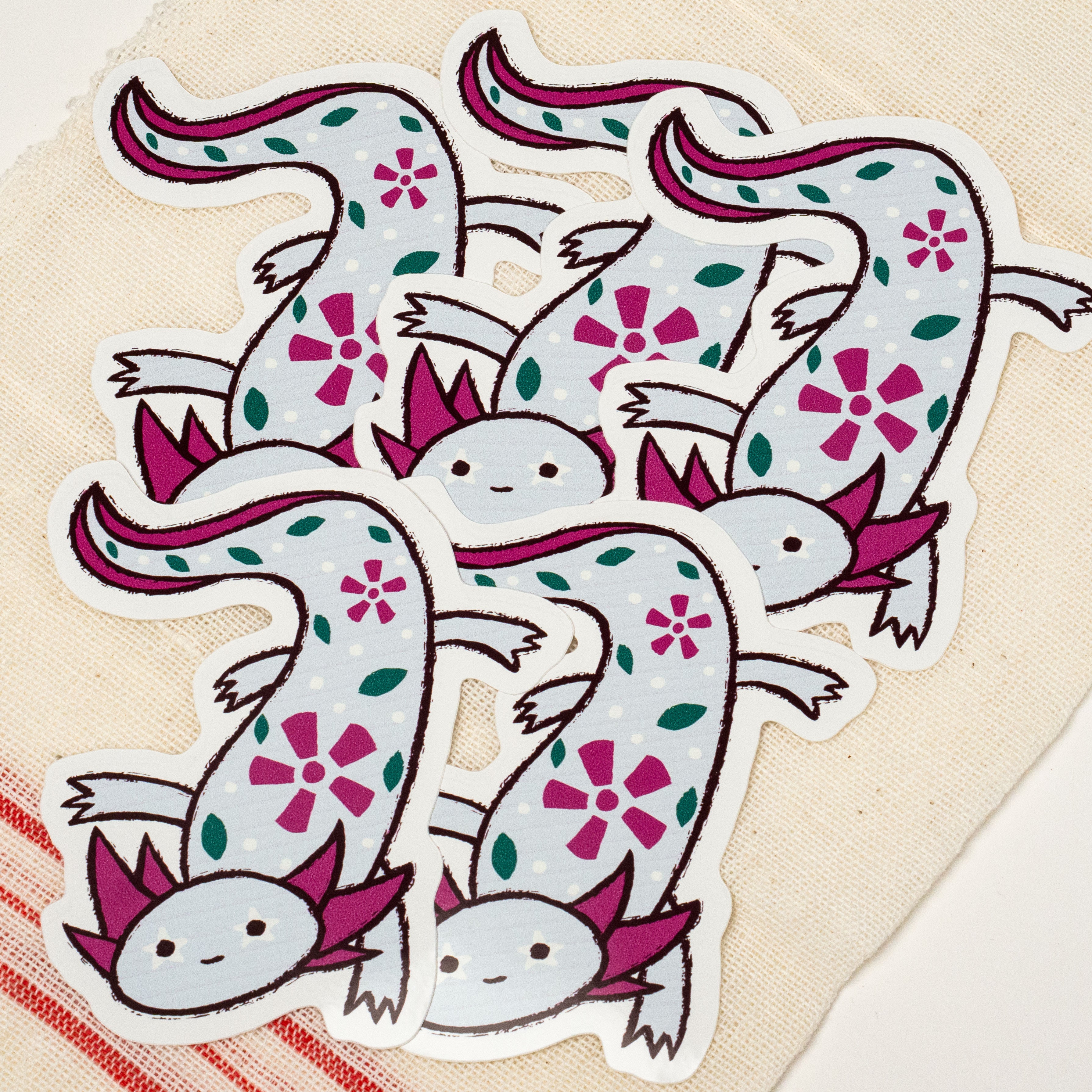 OOPS! Quico Axolotl 4in Glossy Vinyl Sticker