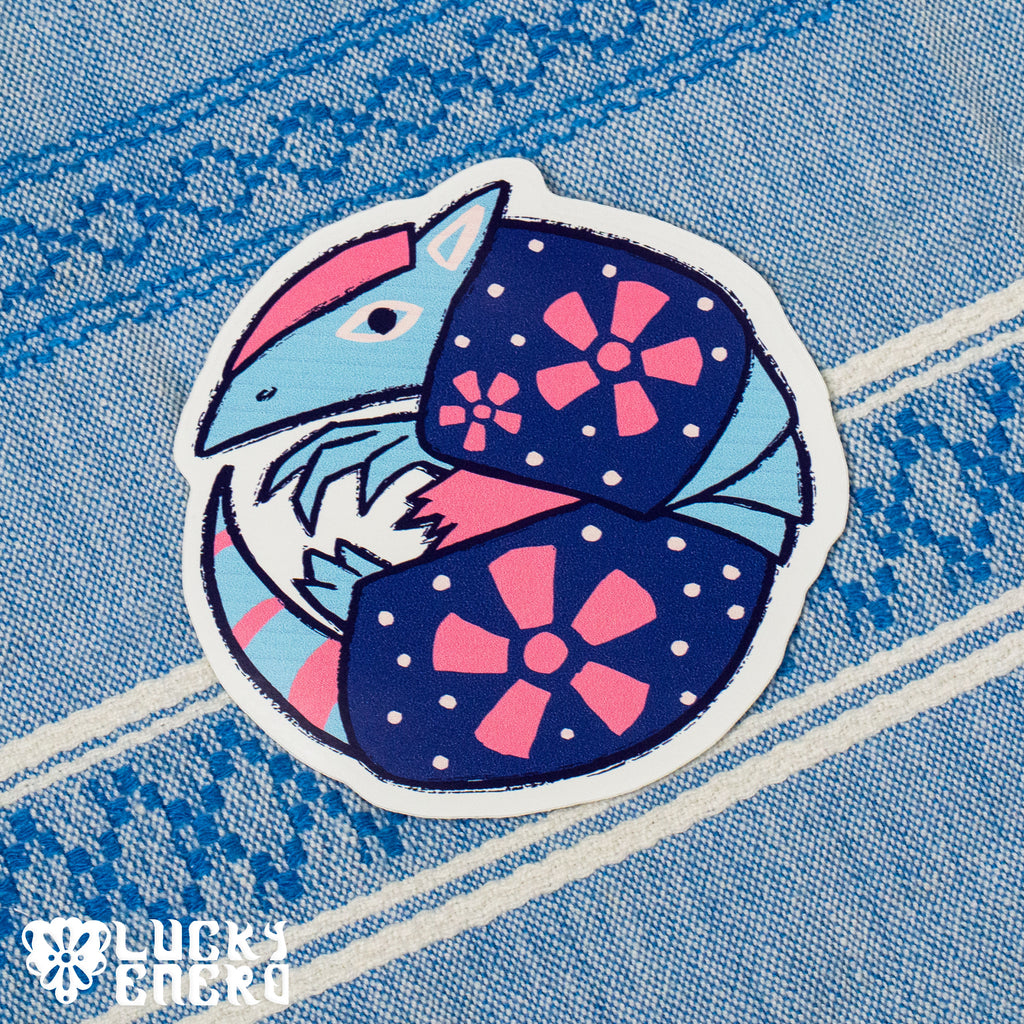 OOPS! Teo Armadillo 4in Glossy Vinyl Sticker