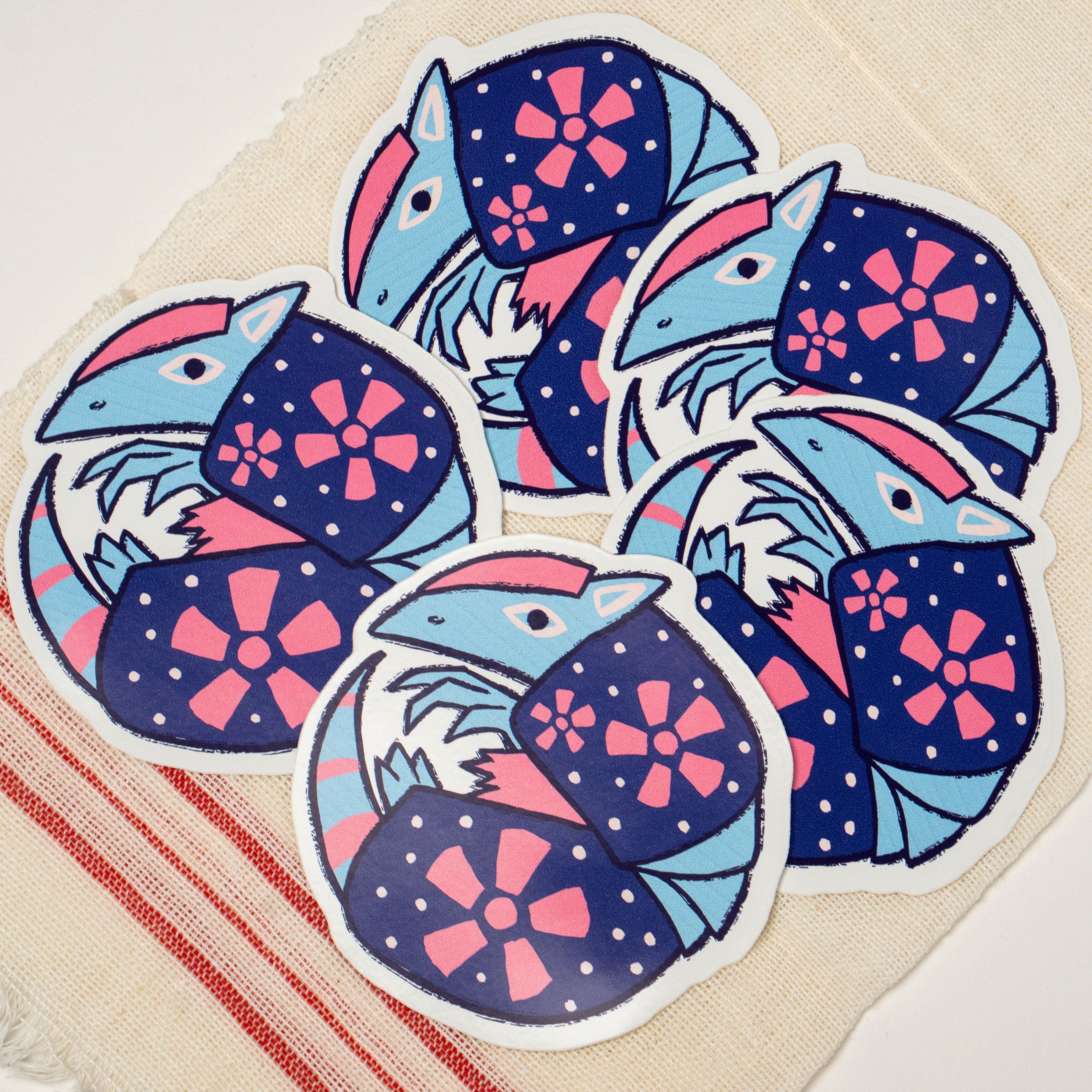 OOPS! Teo Armadillo 4in Glossy Vinyl Sticker