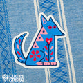 Blue Dog Glossy Vinyl 4in Sticker