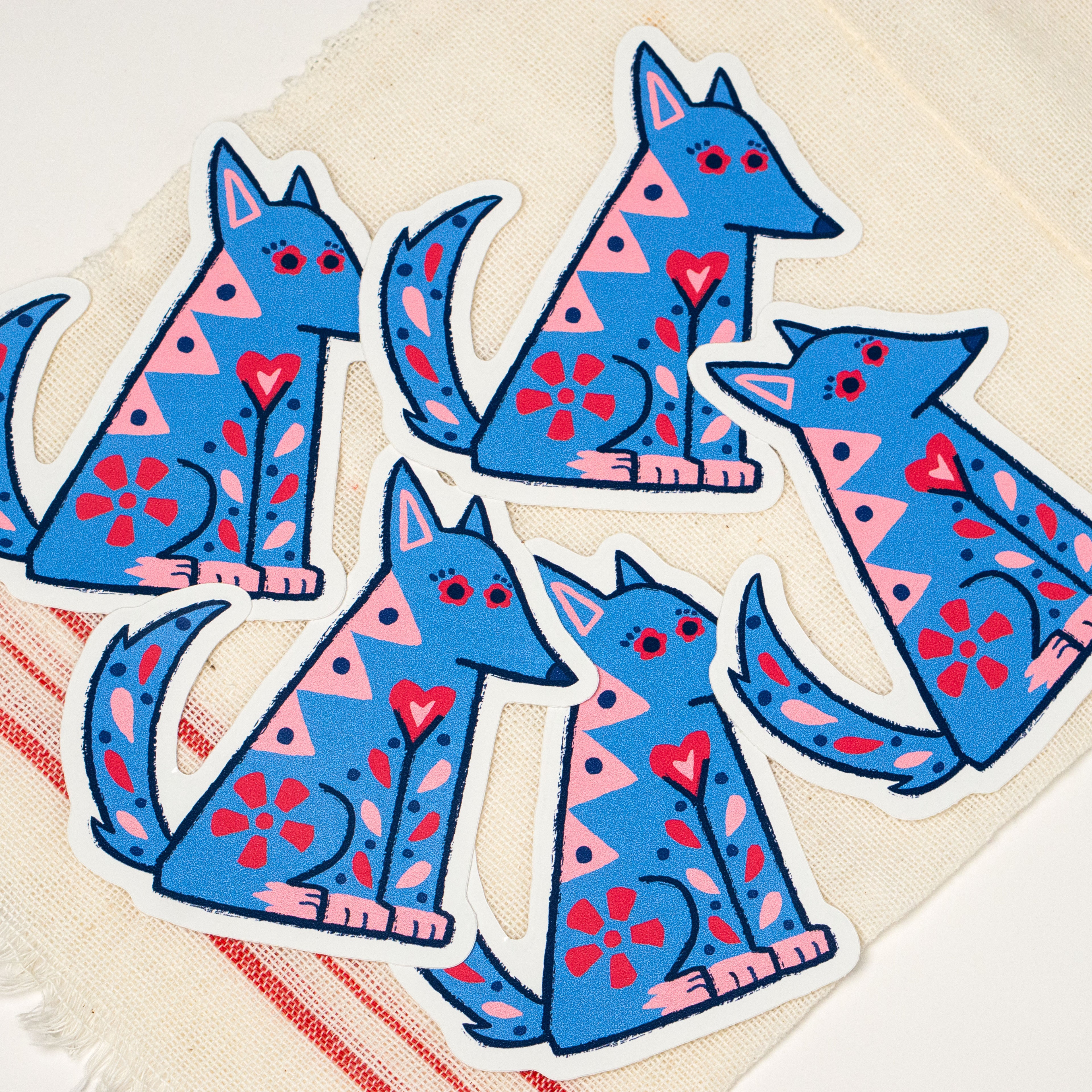 Blue Dog Glossy Vinyl 4in Sticker
