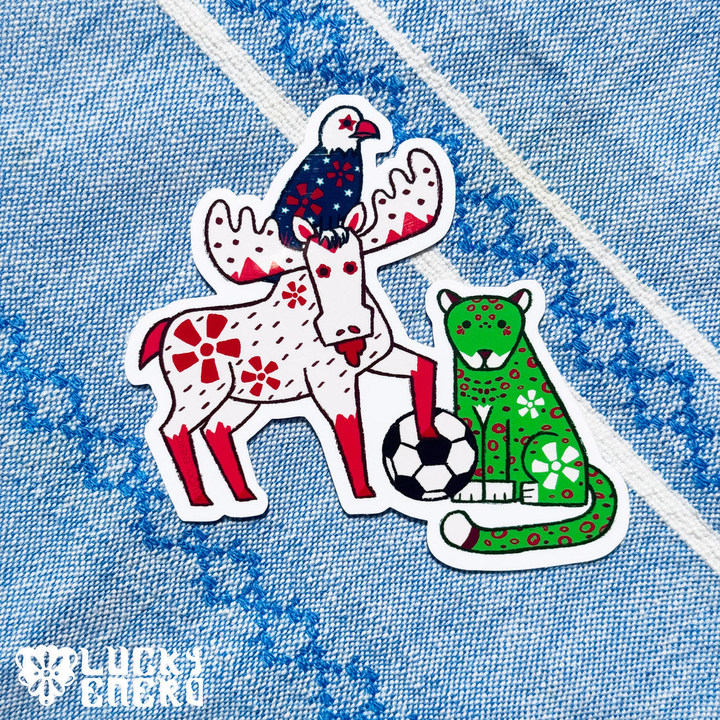 Futbol Mascot 4in Sticker