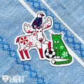 Futbol Mascot 4in Sticker
