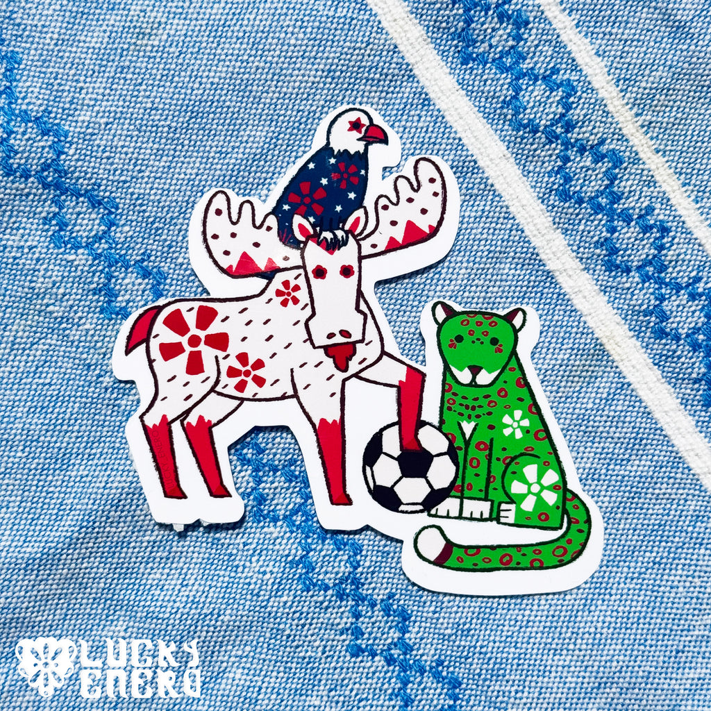 OOPS! Futbol Mascot 4in Sticker