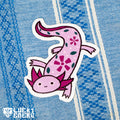 Pink Axolotl Glossy Vinyl 4in Sticker