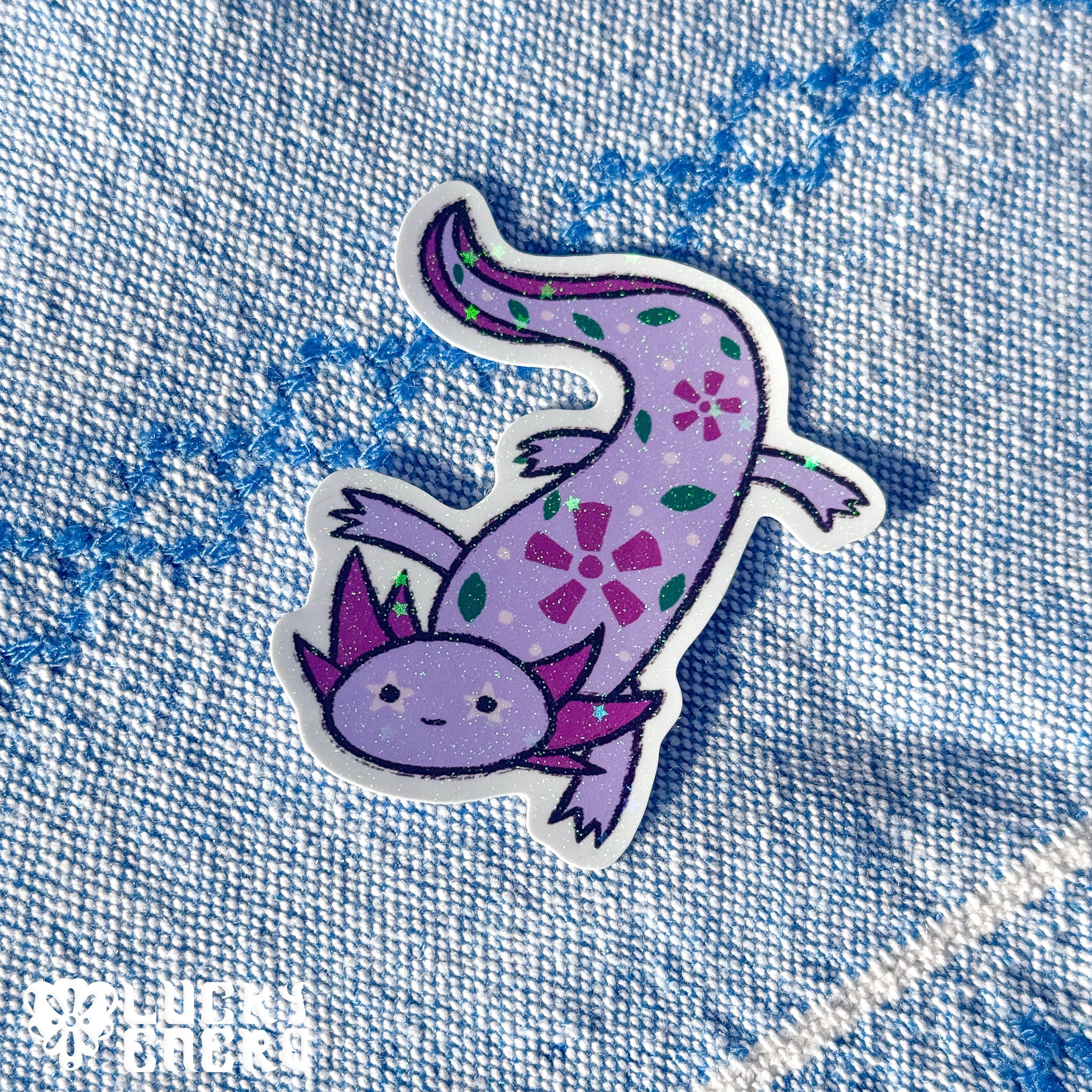 Quico Axolotl 2.5in Holographic Sticker