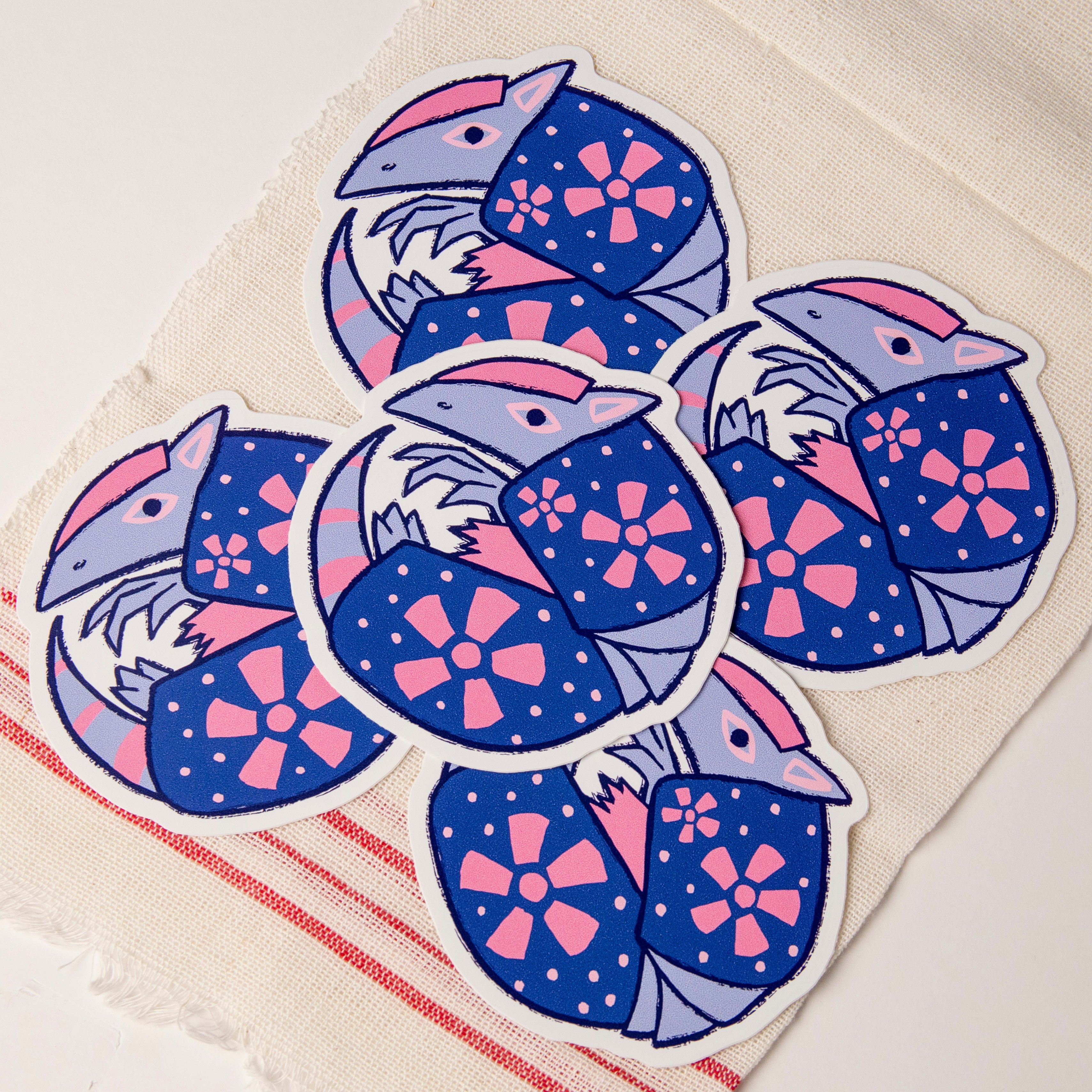 Teo Armadillo 4in Glossy Vinyl Sticker