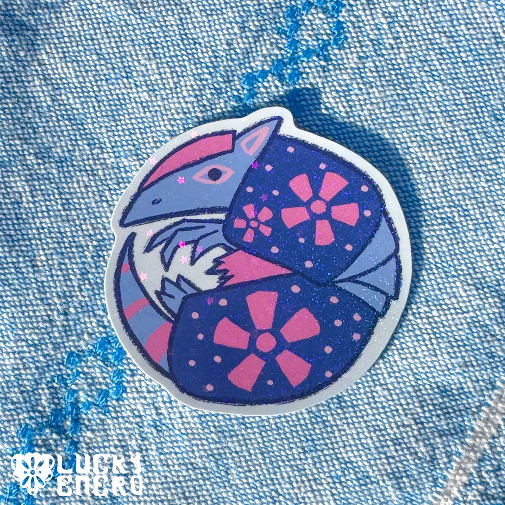 Teo Armadillo 2.5in Holographic Sticker