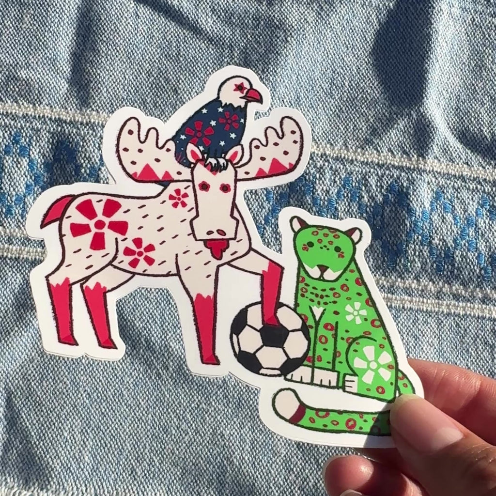 Futbol Mascot 4in Sticker
