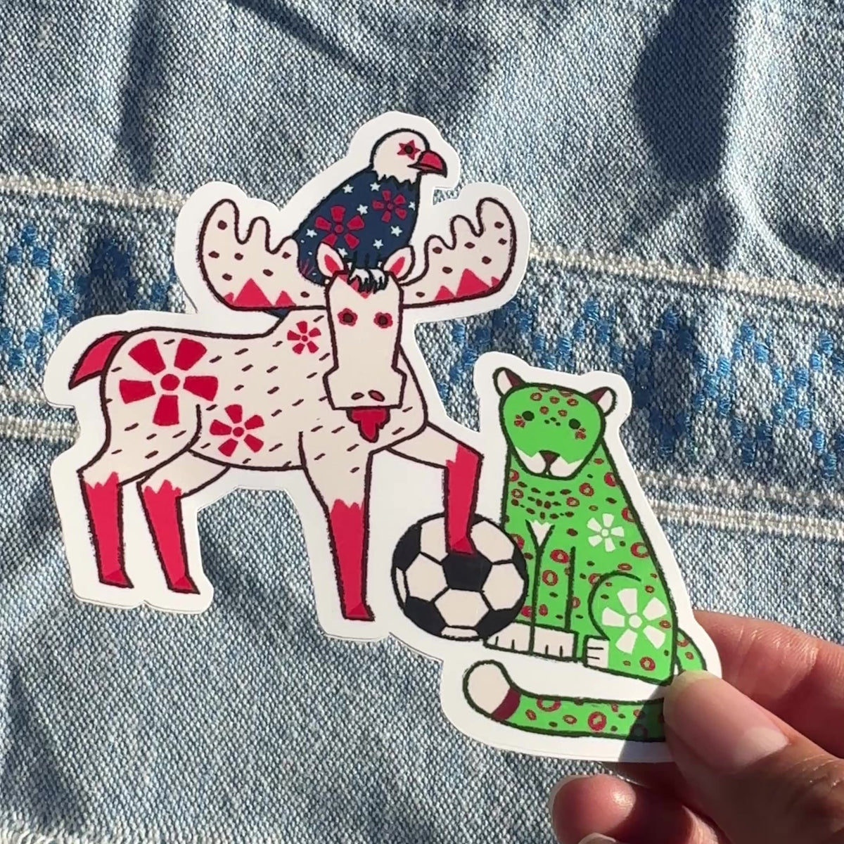Futbol Mascot 4in Sticker