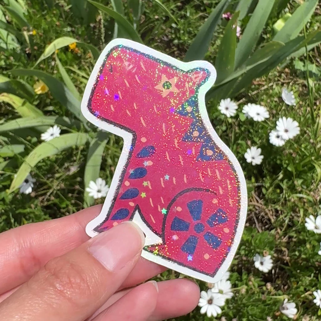 Tony Capybara 2.5in Holographic Sticker