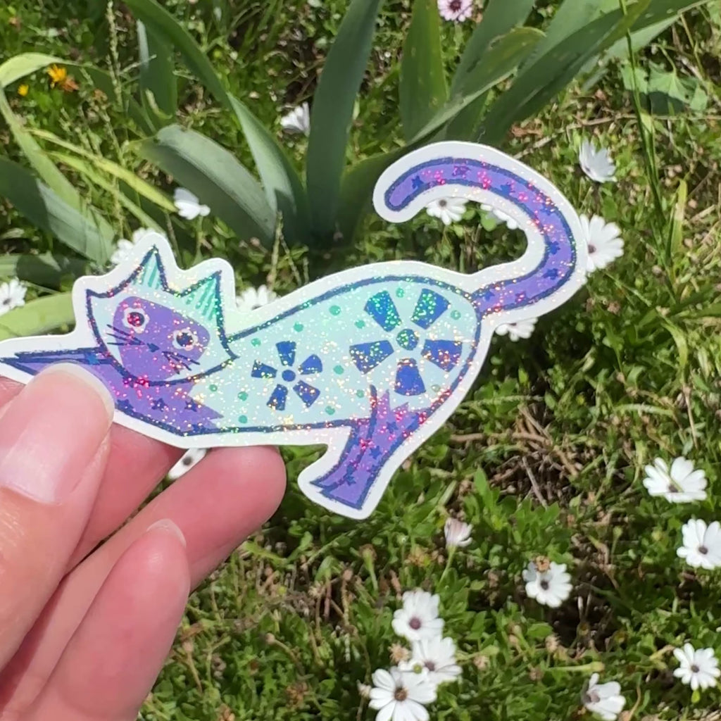 Raúl Cat 2.5in Holographic Sticker