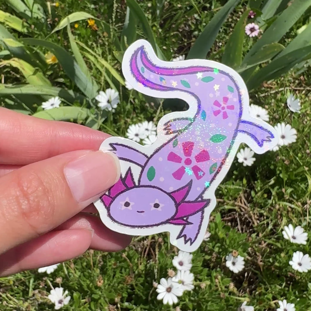 Quico Axolotl 2.5in Holographic Sticker