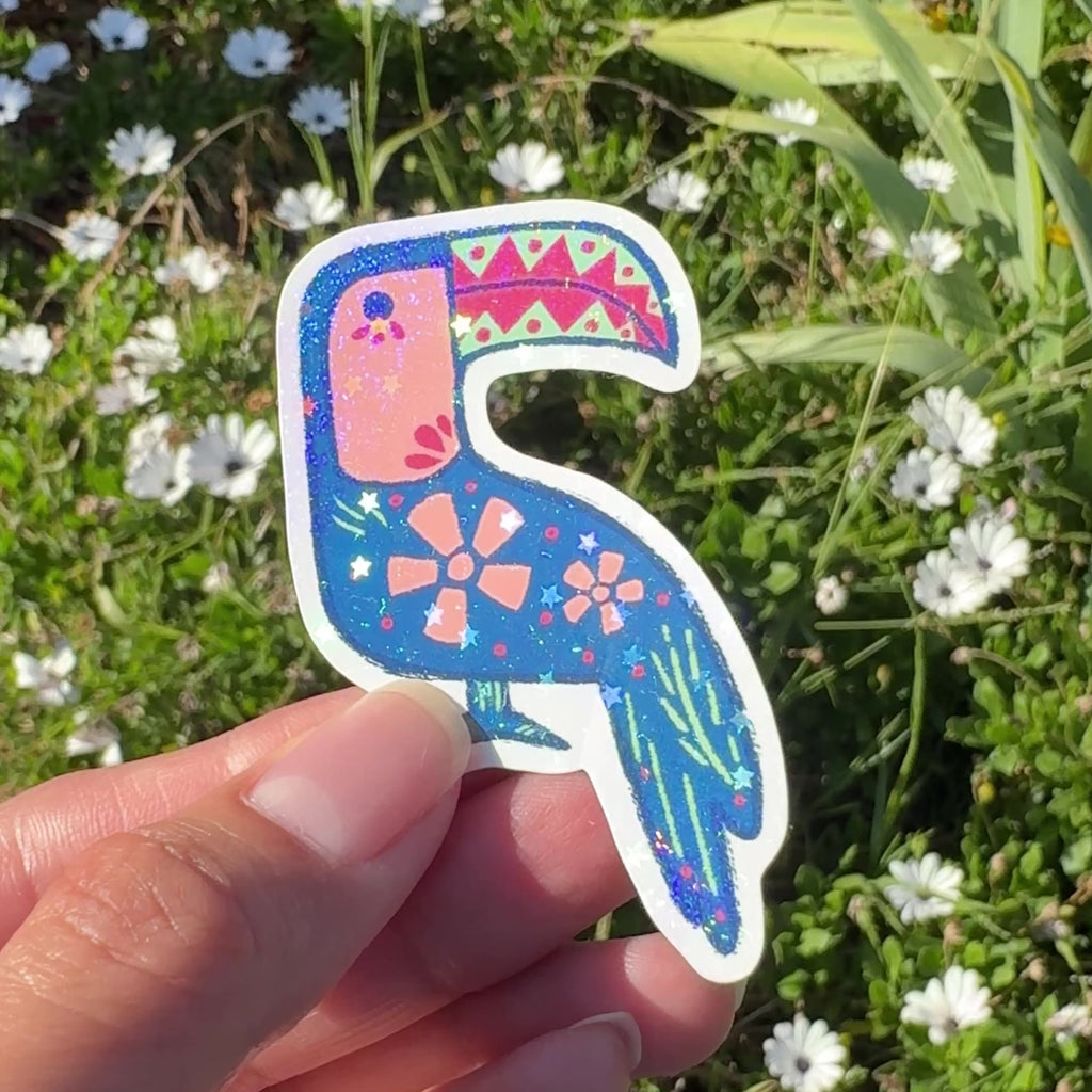 Carmen Tucan 2.5in Holographic Sticker